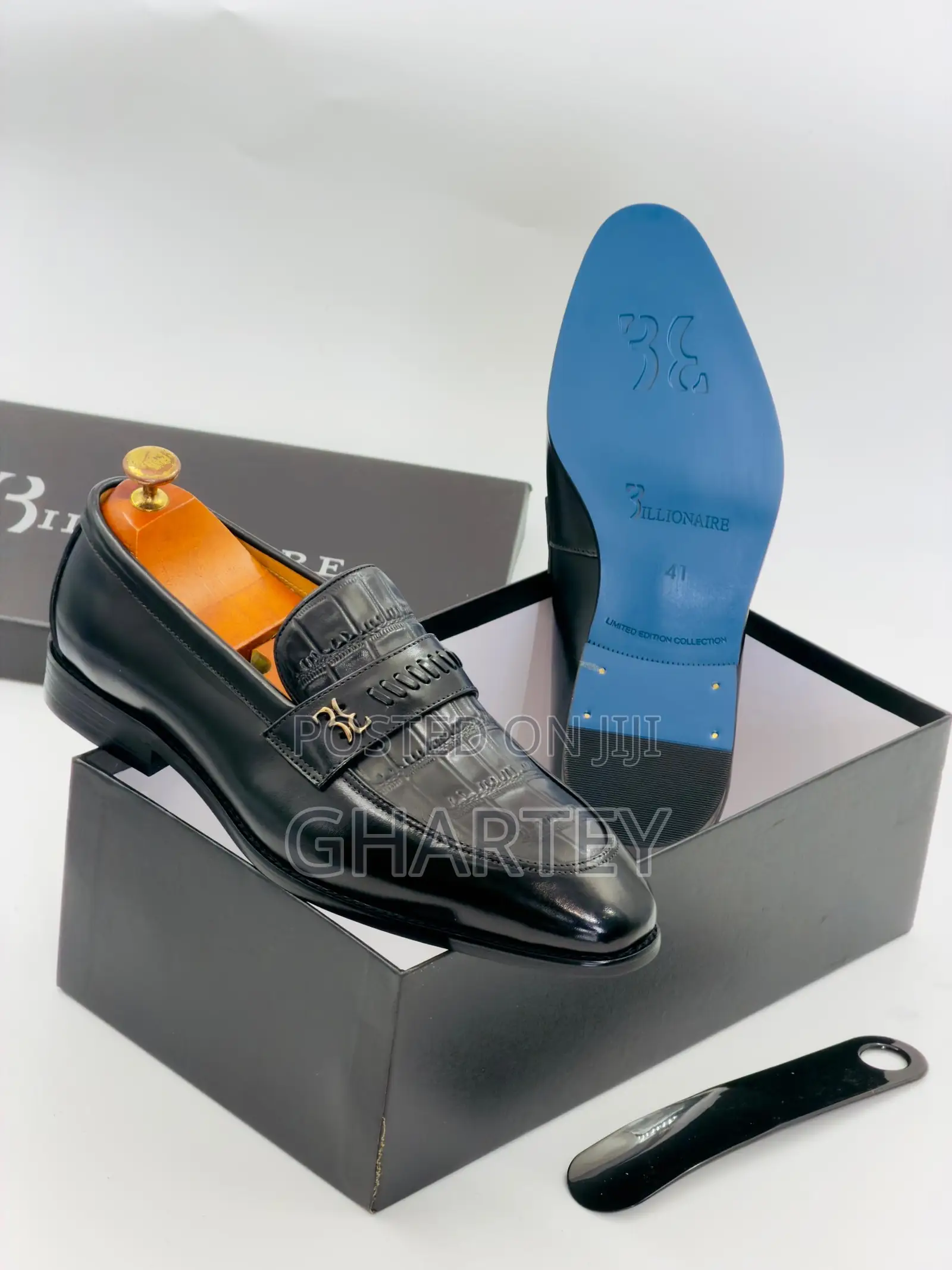 Classic Black Luxury Leather Oxford Dress Shoes