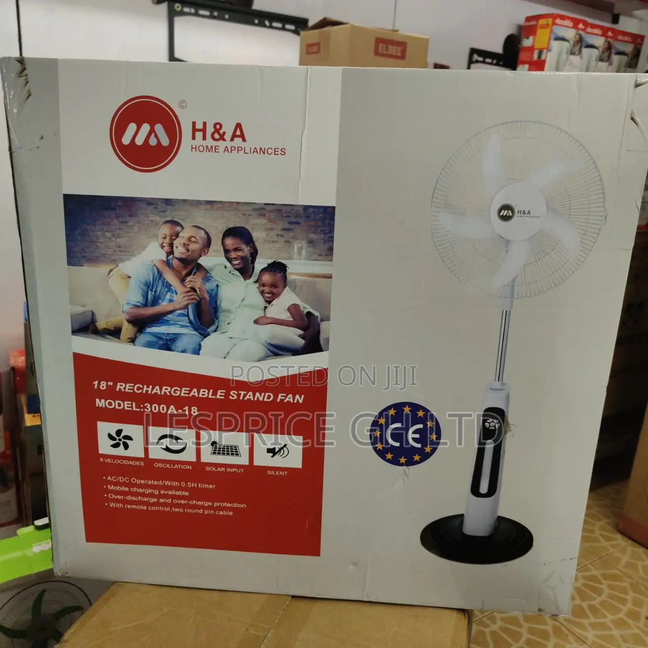 An 18 Inch H a Fan That Is Rechargeable