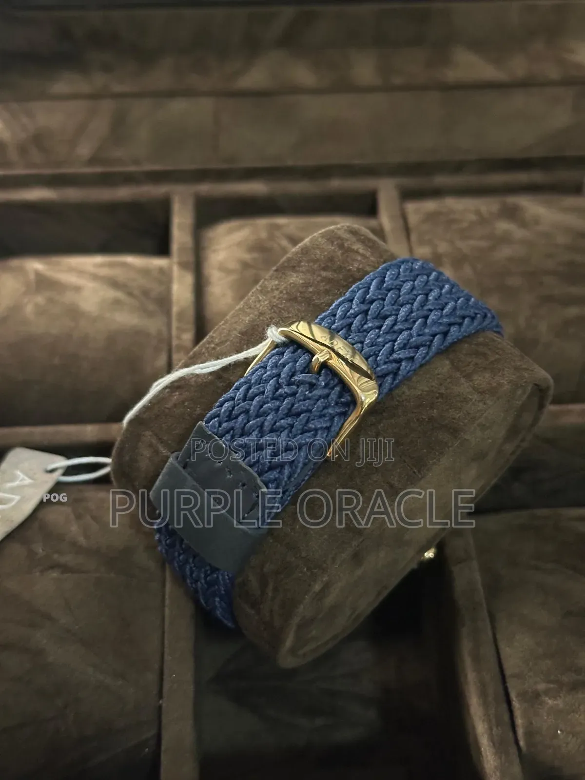 Adexe Grande 41mm Blue Watch With A Leather Band