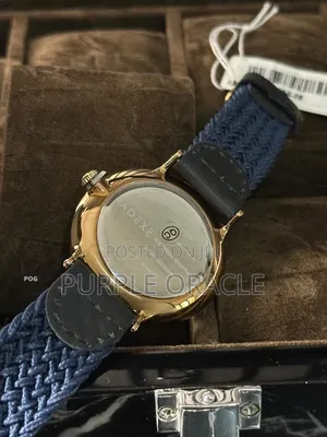 Adexe Grande 41mm Blue Watch With A Leather Band