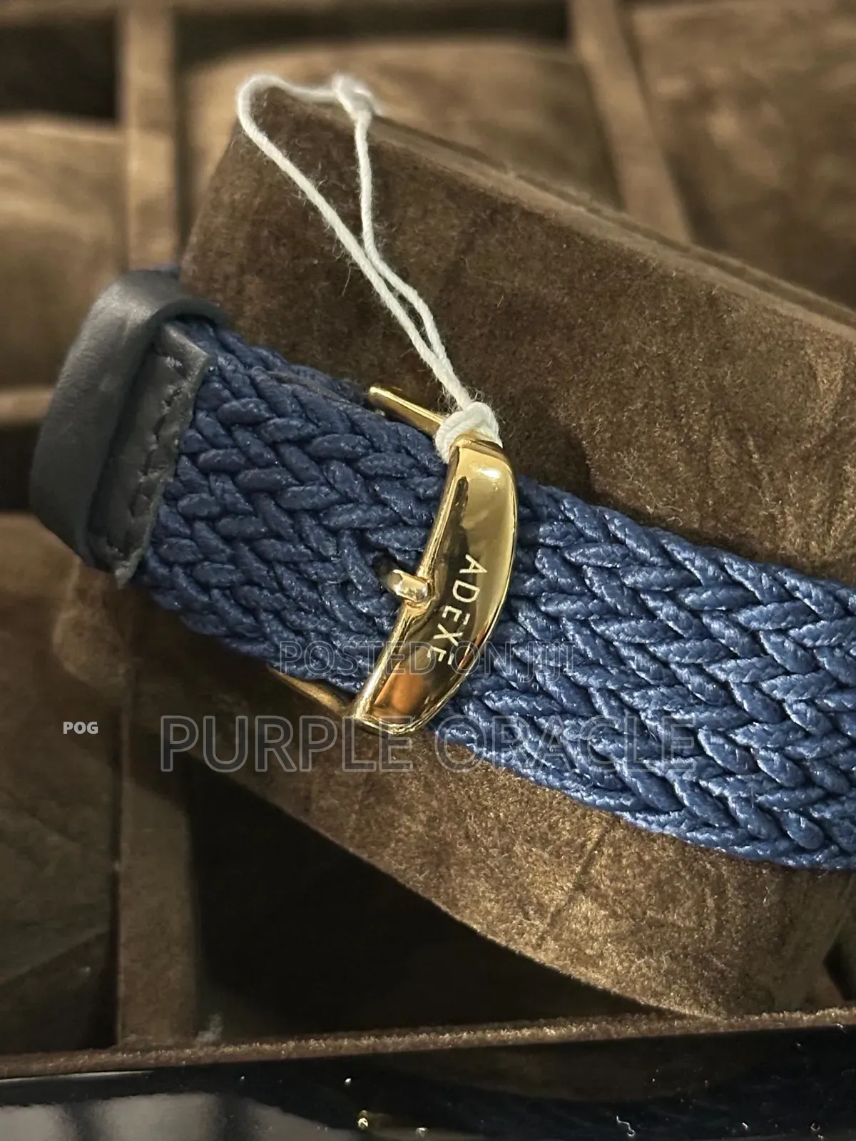 Adexe Grande 41mm Blue Watch With A Leather Band