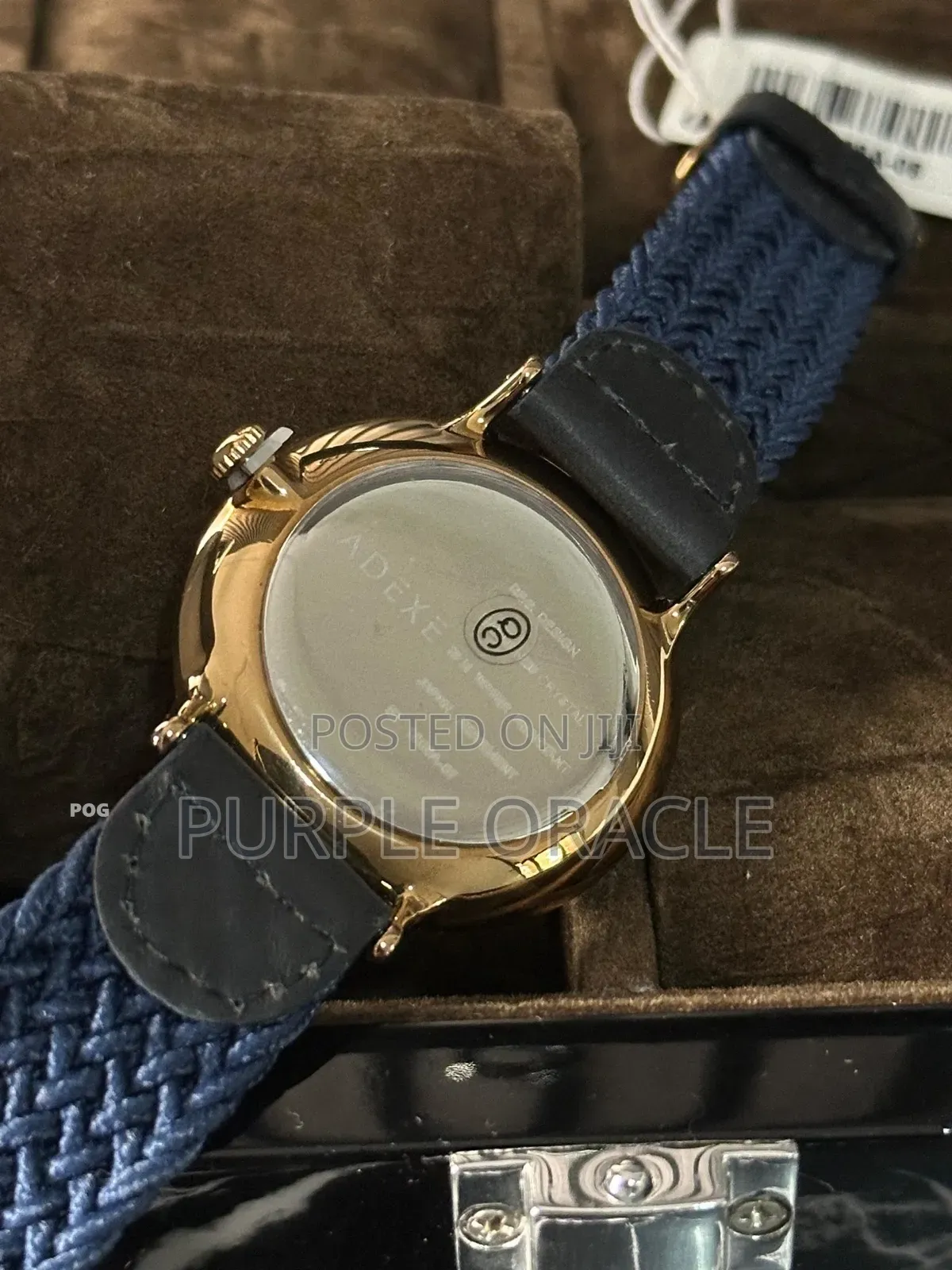 Adexe Grande 41mm Blue Watch With A Leather Band