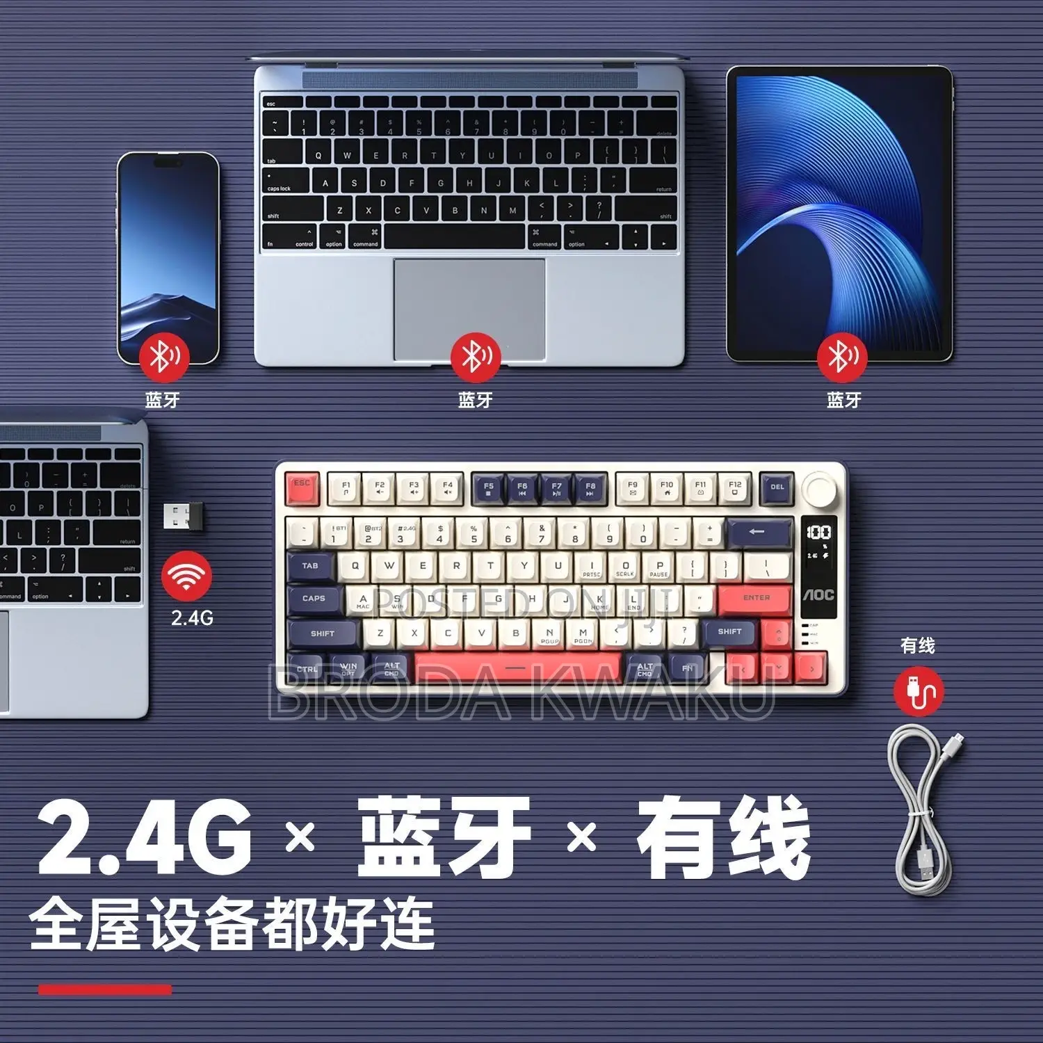 Aoc Wireless Mechanical Keyboard Mouse