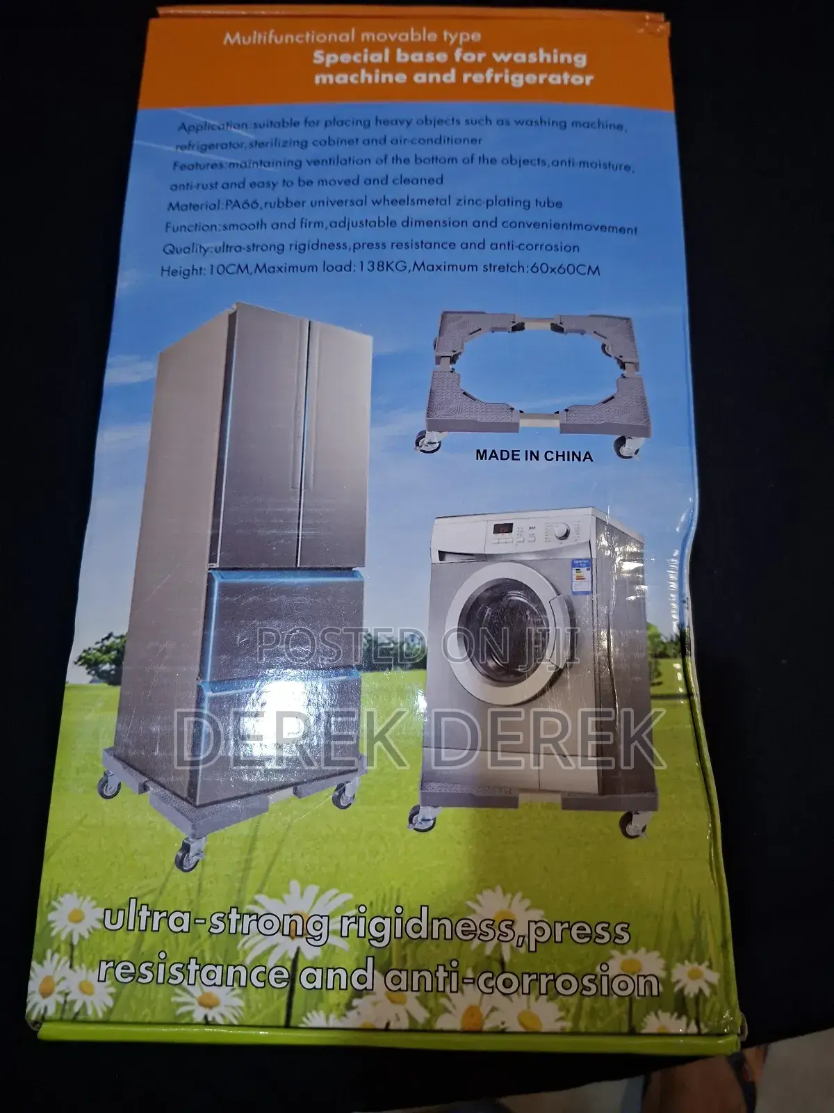 Multifunctional Base For Washing Machine And Refrigerator