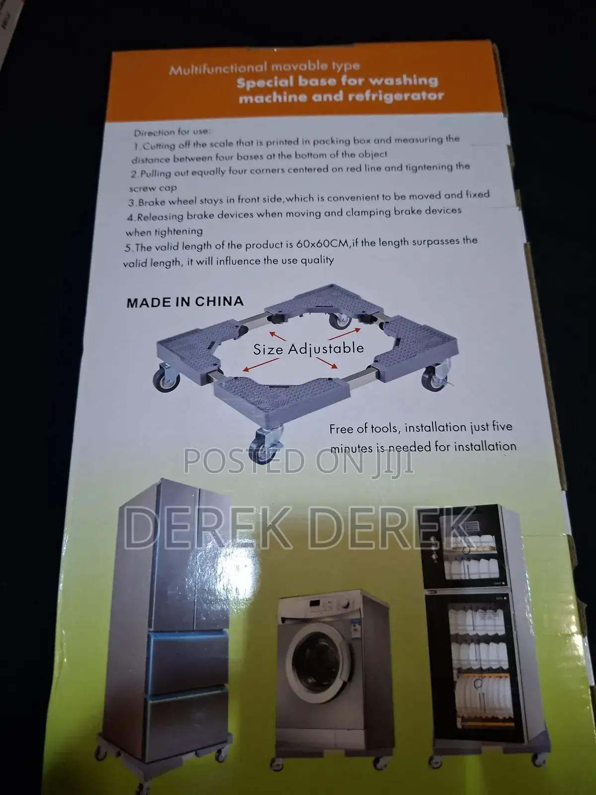 Multifunctional Base For Washing Machine And Refrigerator