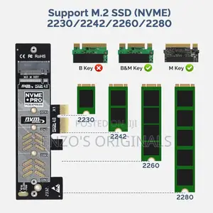 Nvme Pcie 4.0 Adapter M.2 Nvme Ssd To Pci Slots X1 X4 X8 X16 Expansion