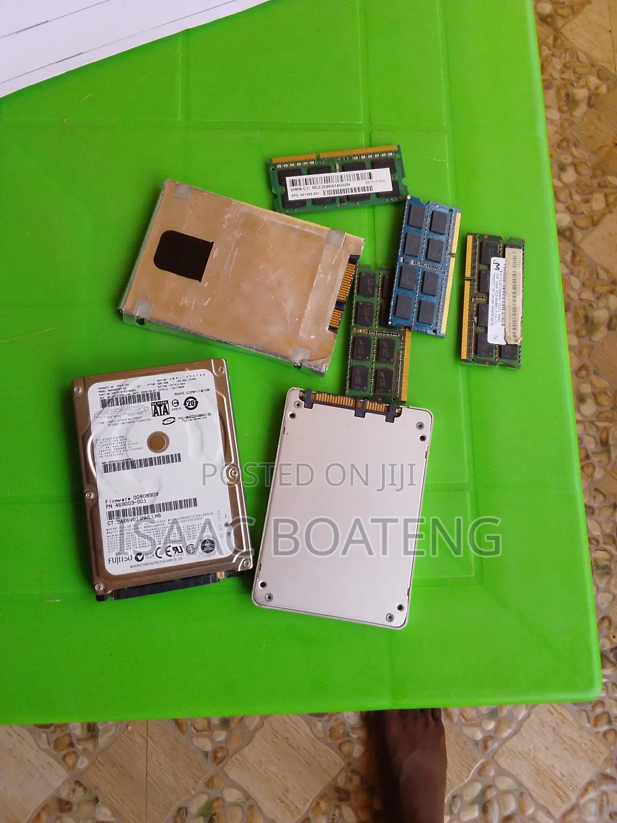Desktop Ram and Computer SSD and Hdd.