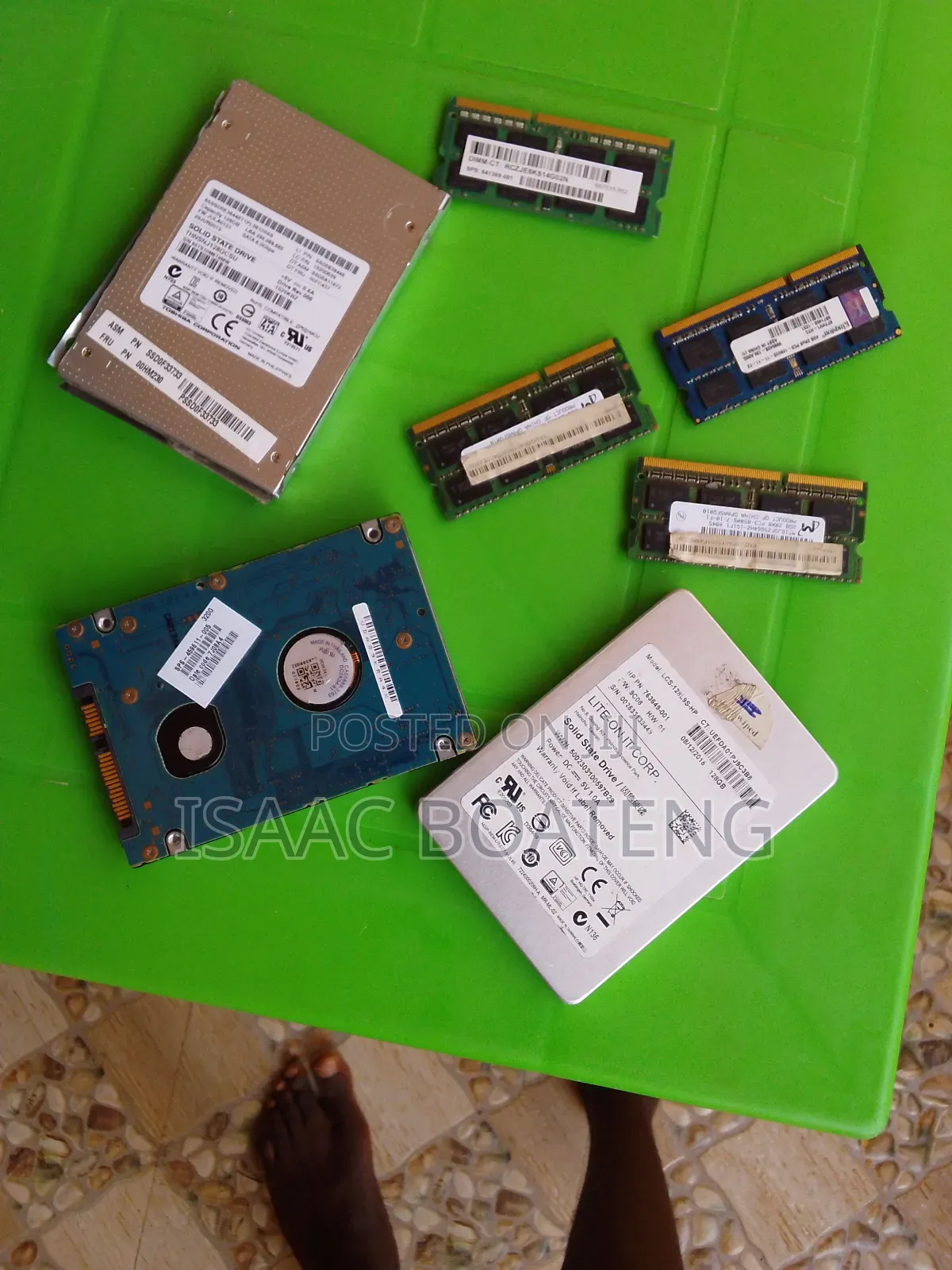 Desktop Ram and Computer SSD and Hdd.