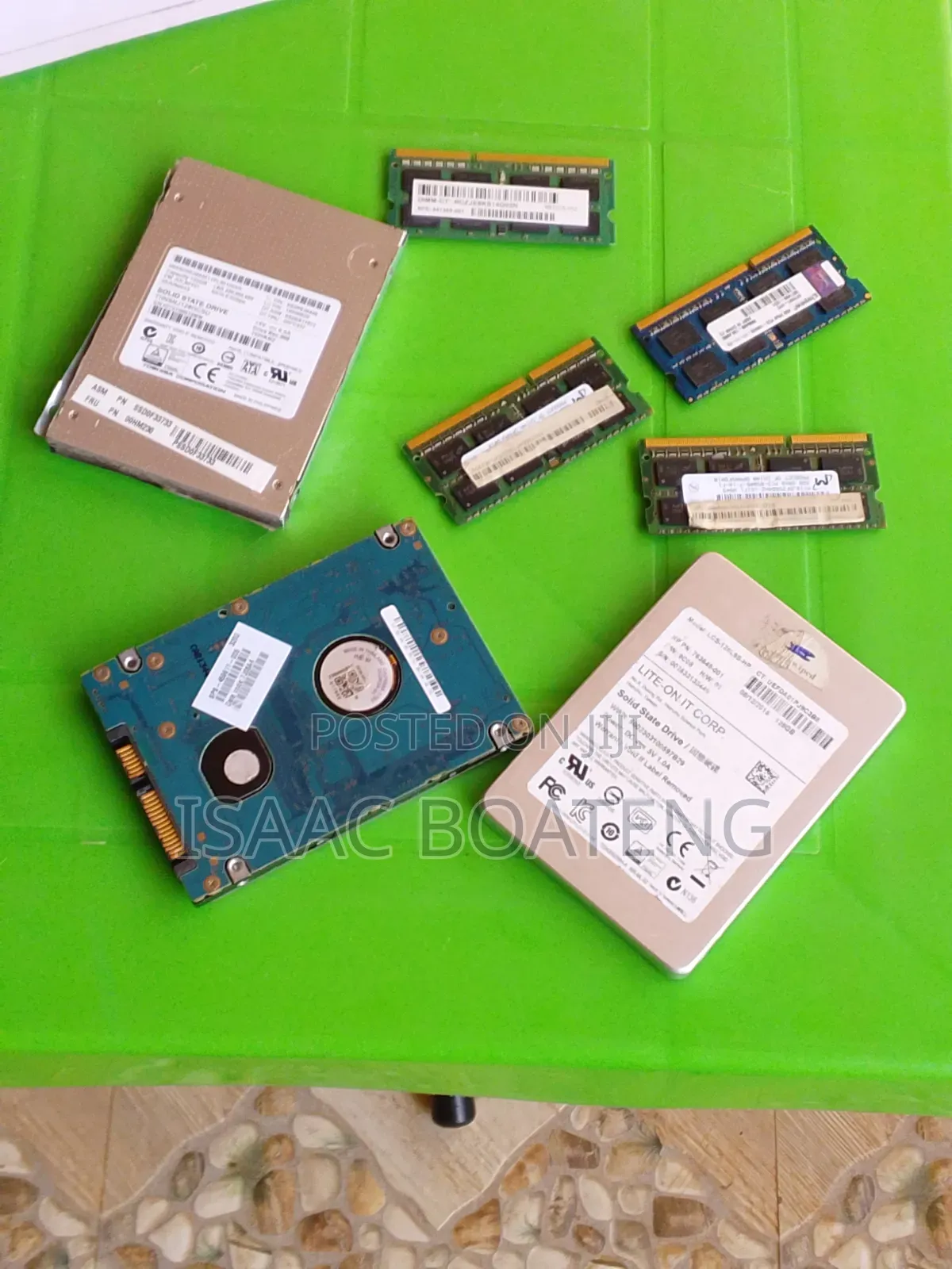 Desktop Ram and Computer SSD and Hdd.