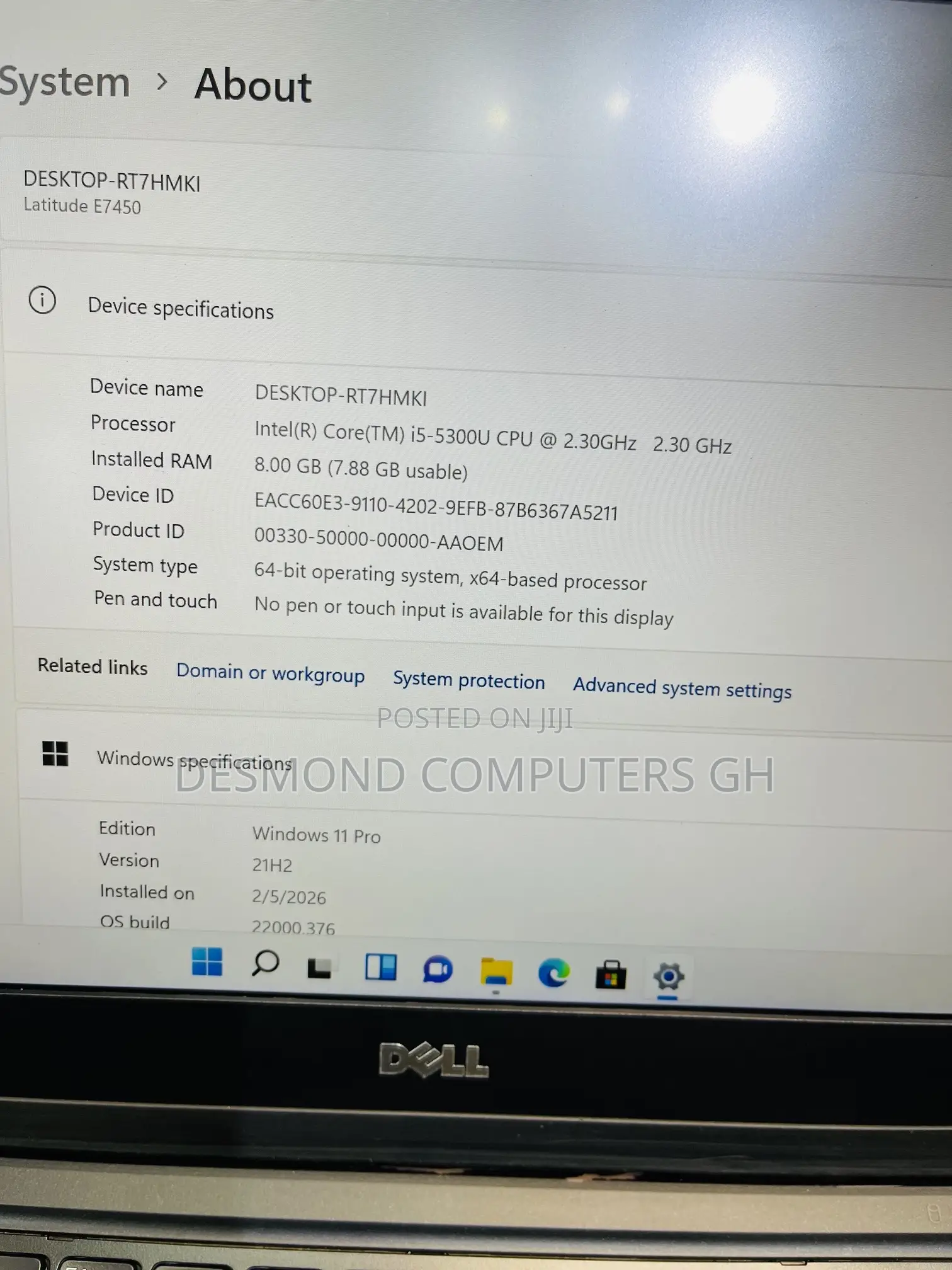 Laptop Dell Latitude E7450 8GB Intel Core i5 HDD 500GB