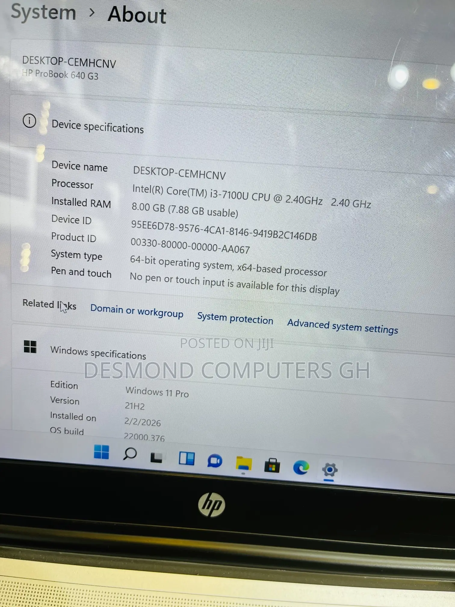 Laptop HP ProBook 640 G3 8GB Intel Core i3 HDD 500GB