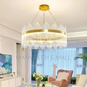 Cryatal Golden Chandelier Light.