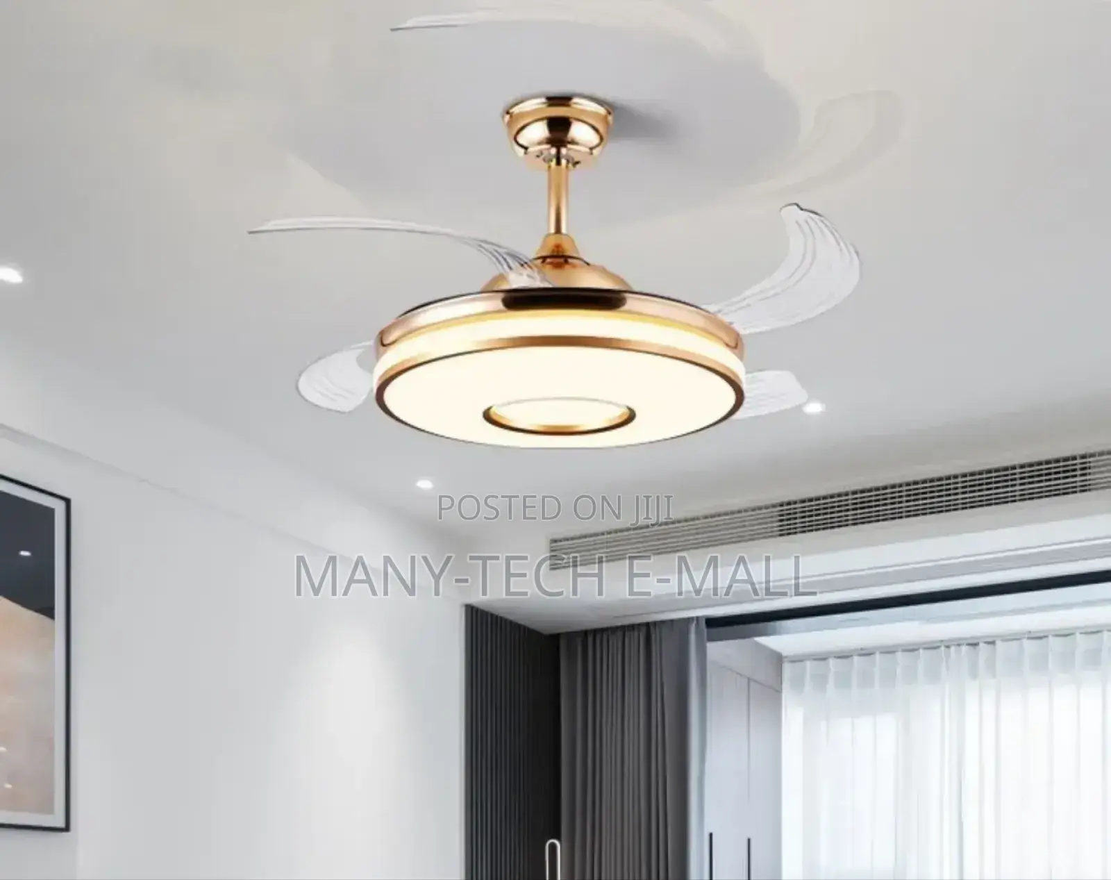 Golden Fan With Light