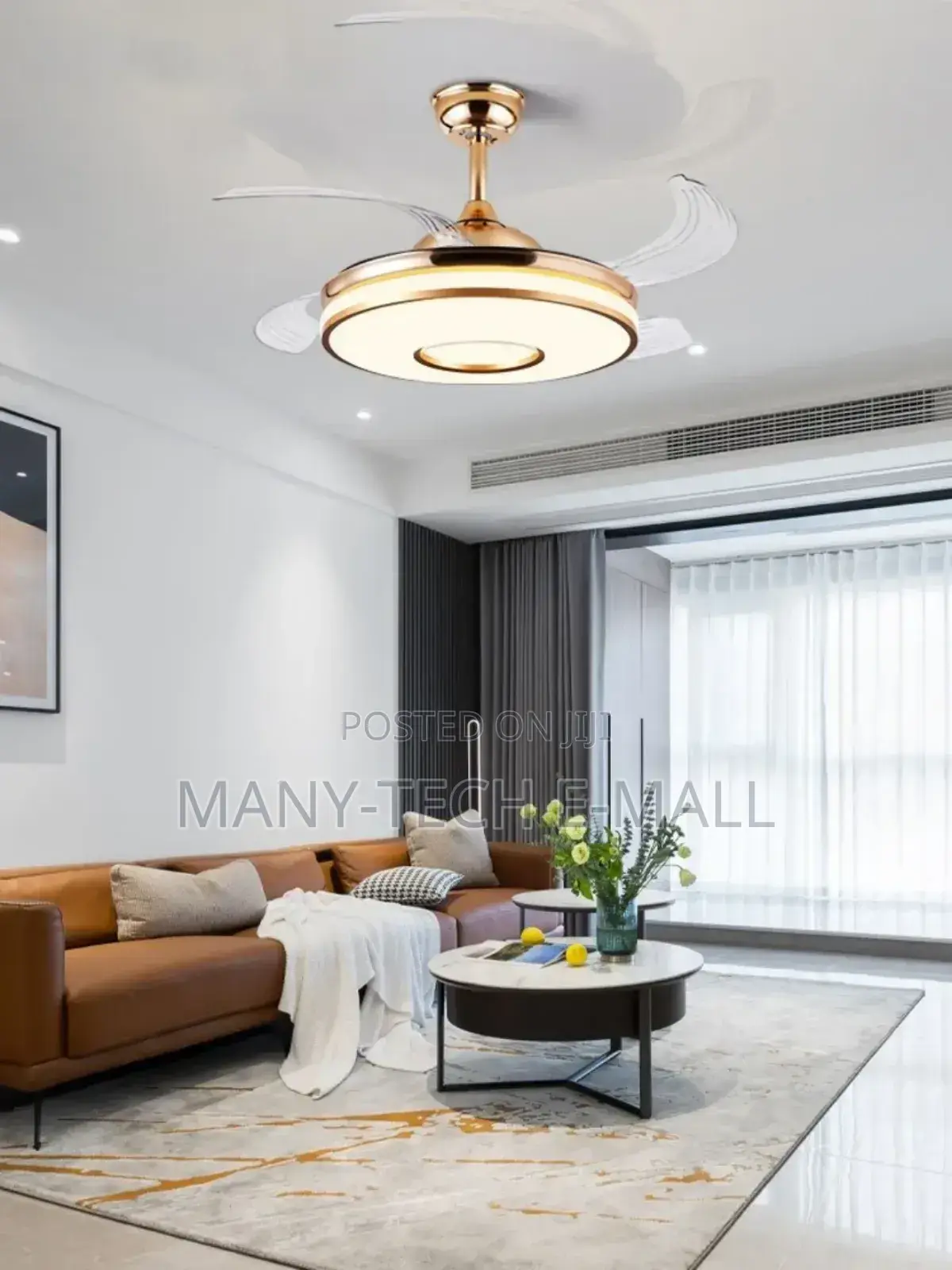 Golden Fan With Light