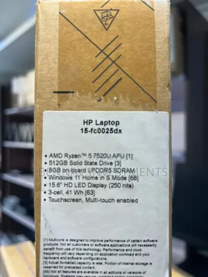 New Laptop HP 15 8GB AMD Ryzen 5 SSD 512GB