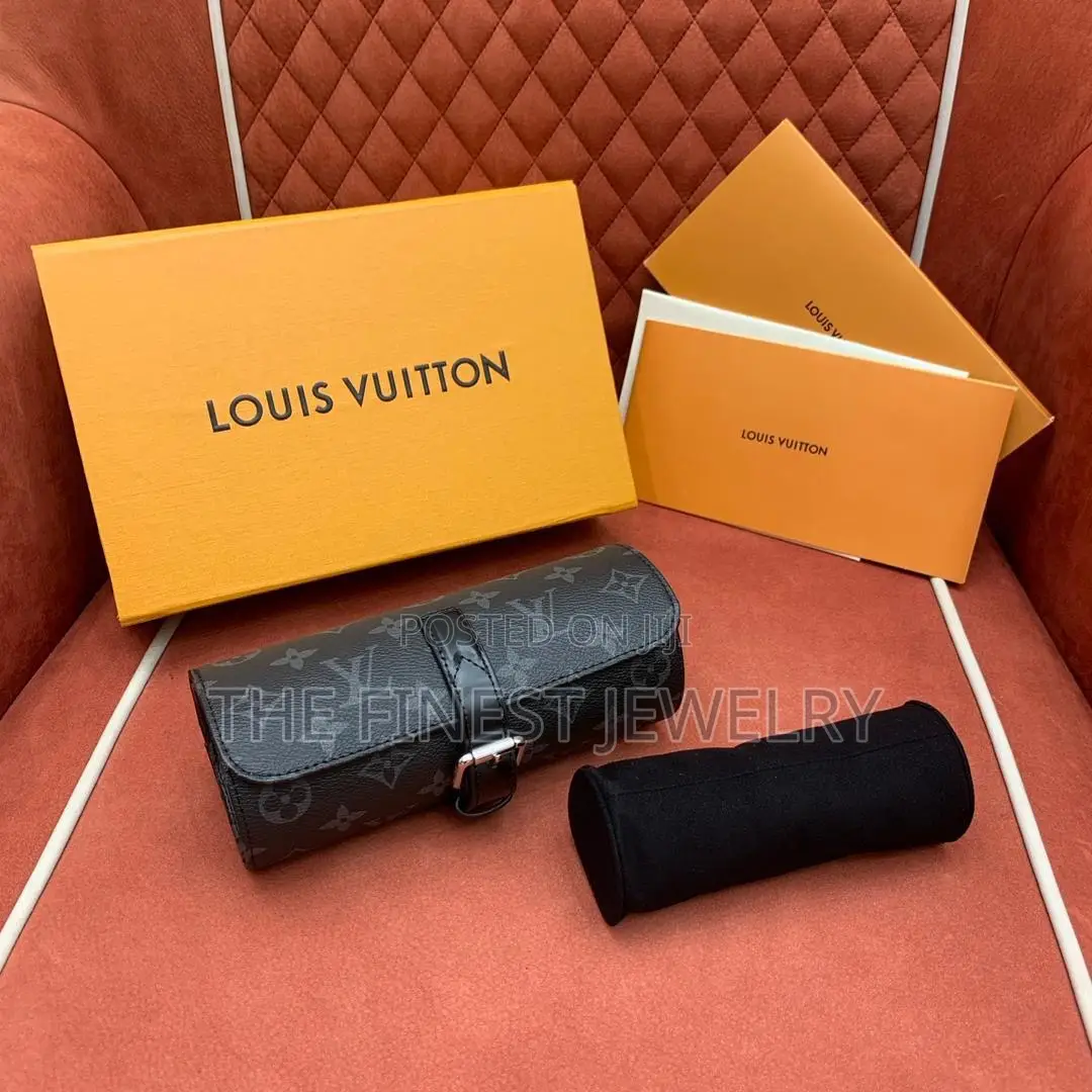 Louis Vuitton 3 Watch Case in Monogram Eclipse Canvas