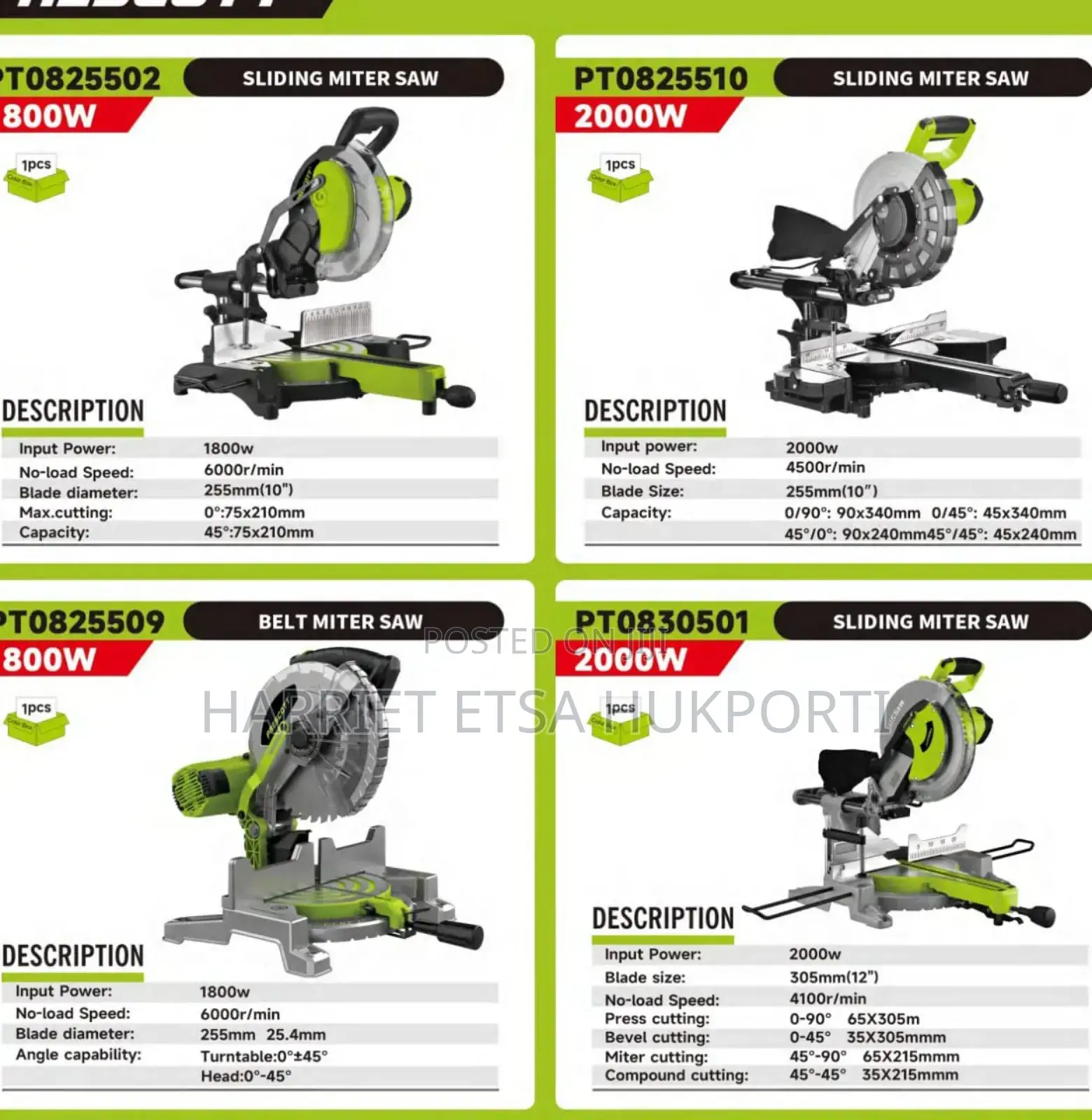 Sliding Miter Saw 2000watts(Brand New)