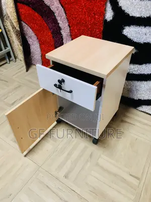 3-Drawer Mobile Wood Filing Cabinet With Lock