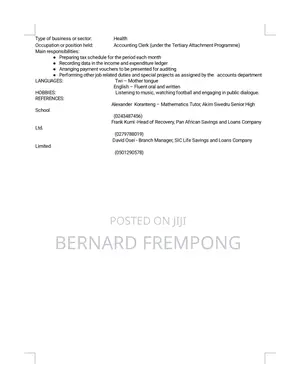 Housekeeping Cleaning CV