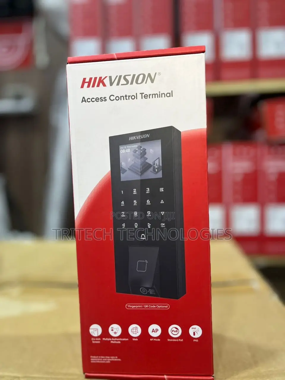 Hikvision Access Control Fingerprint Ds-K1t807mbfwx-E1 With Battery