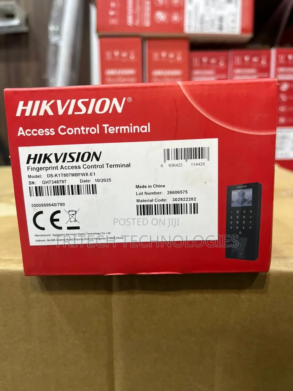 Hikvision Access Control Fingerprint Ds-K1t807mbfwx-E1 With Battery