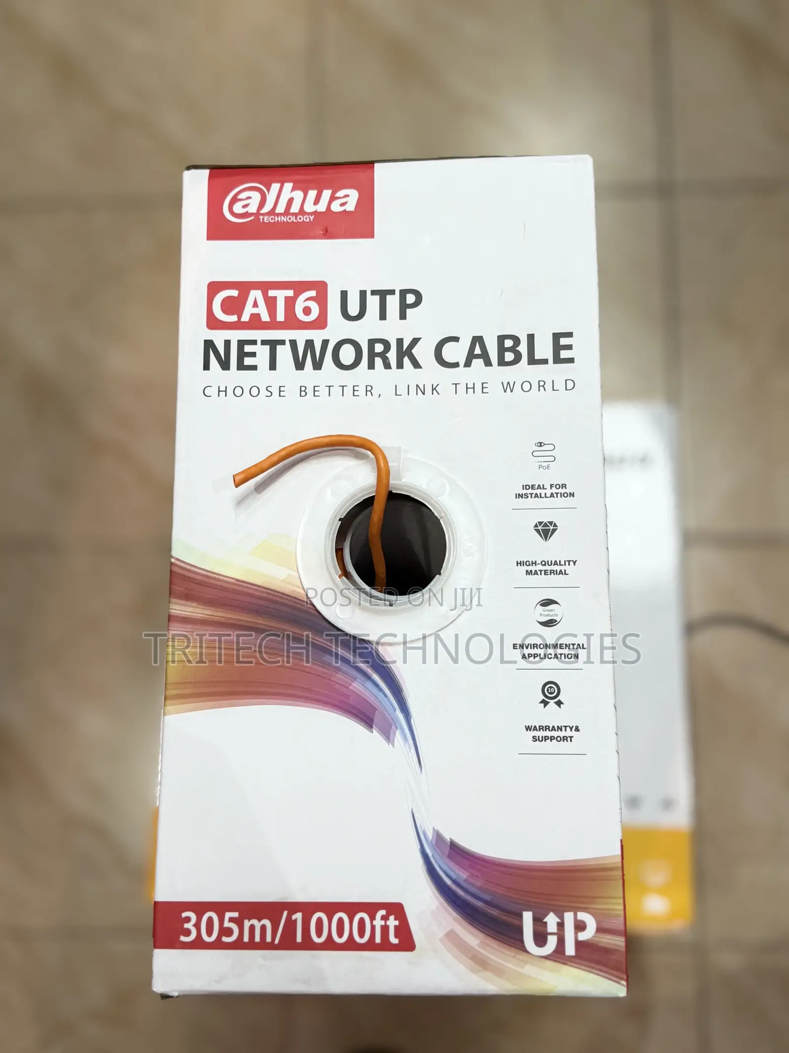 Dahua Cat6 Utp Cable Pure Copper White 305m Dh-Pfm920i-6un-C