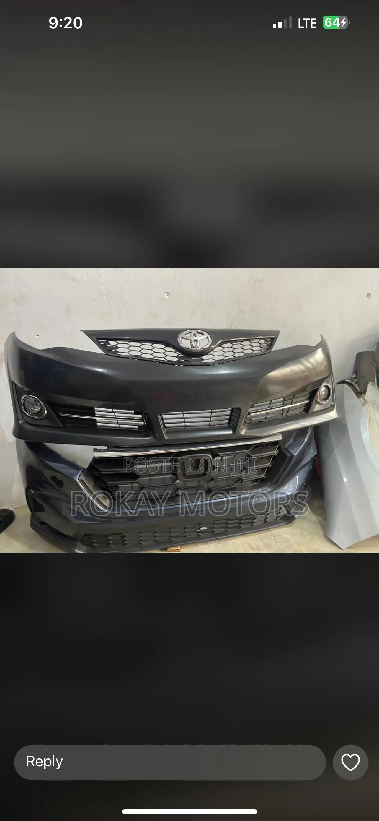 Camry Spider 2012,2013,2014 Complete Bumper