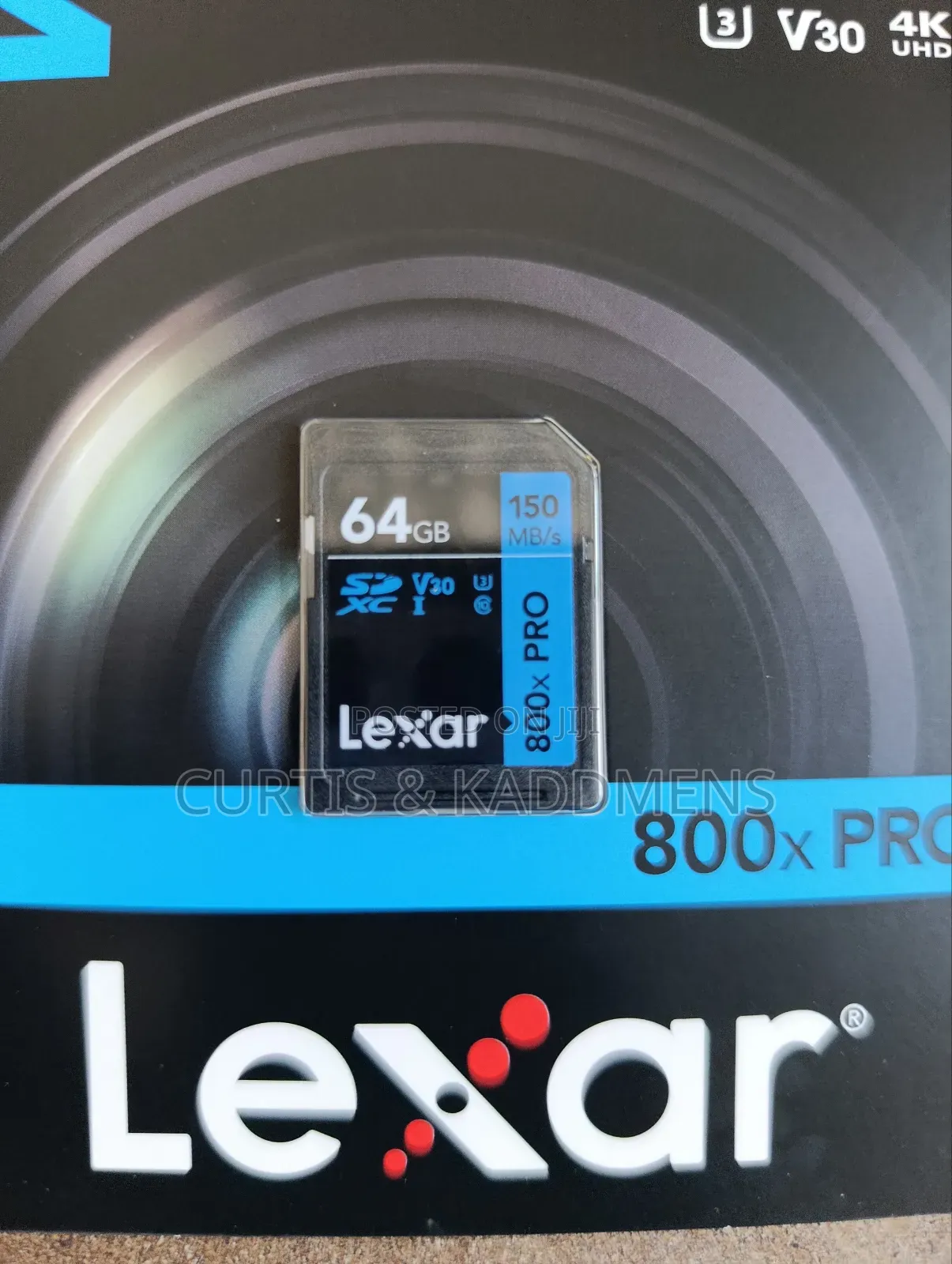 Genuine Lexar 64gig 800x Pro 150mb V30 Sd Memory Card.