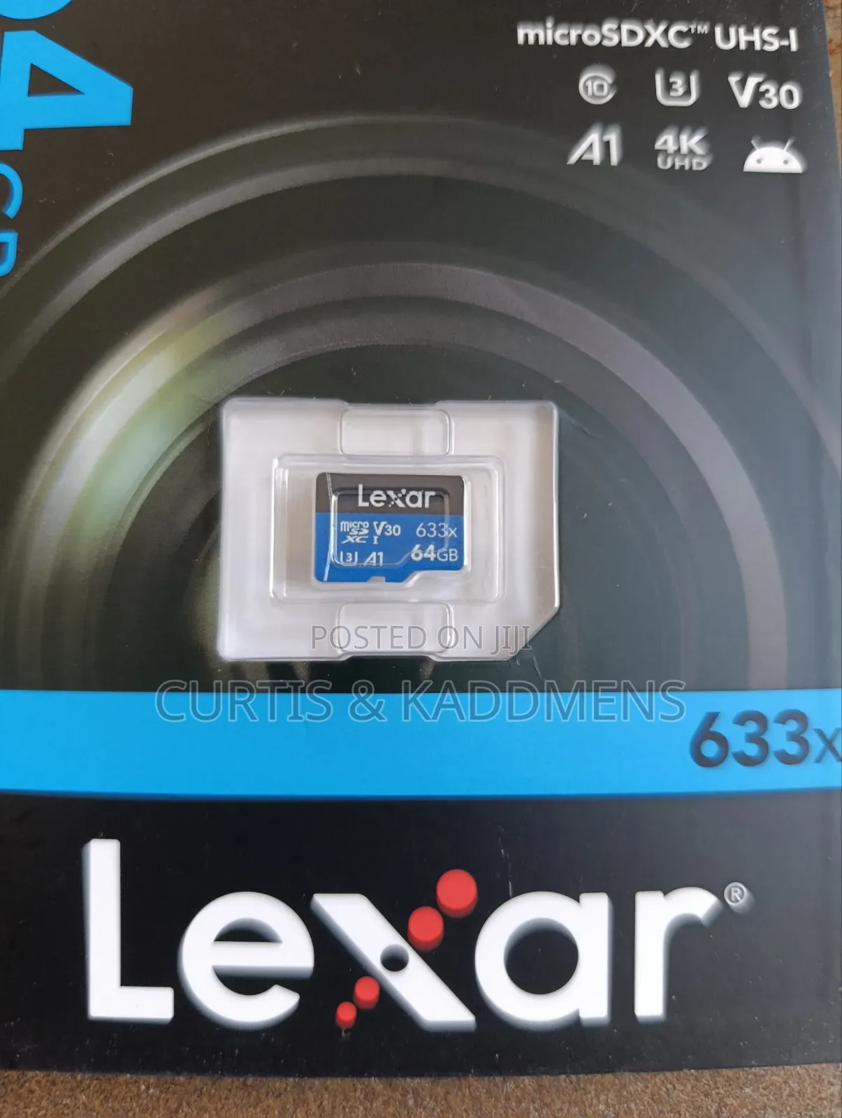 Lexar Micro Sd Card 64gig 100mbs, V30, 633x, Compatible