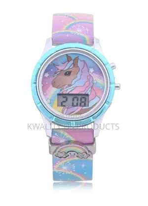 Wonder Nation Girls Unicorn LCD Watch With Rainbow Charm