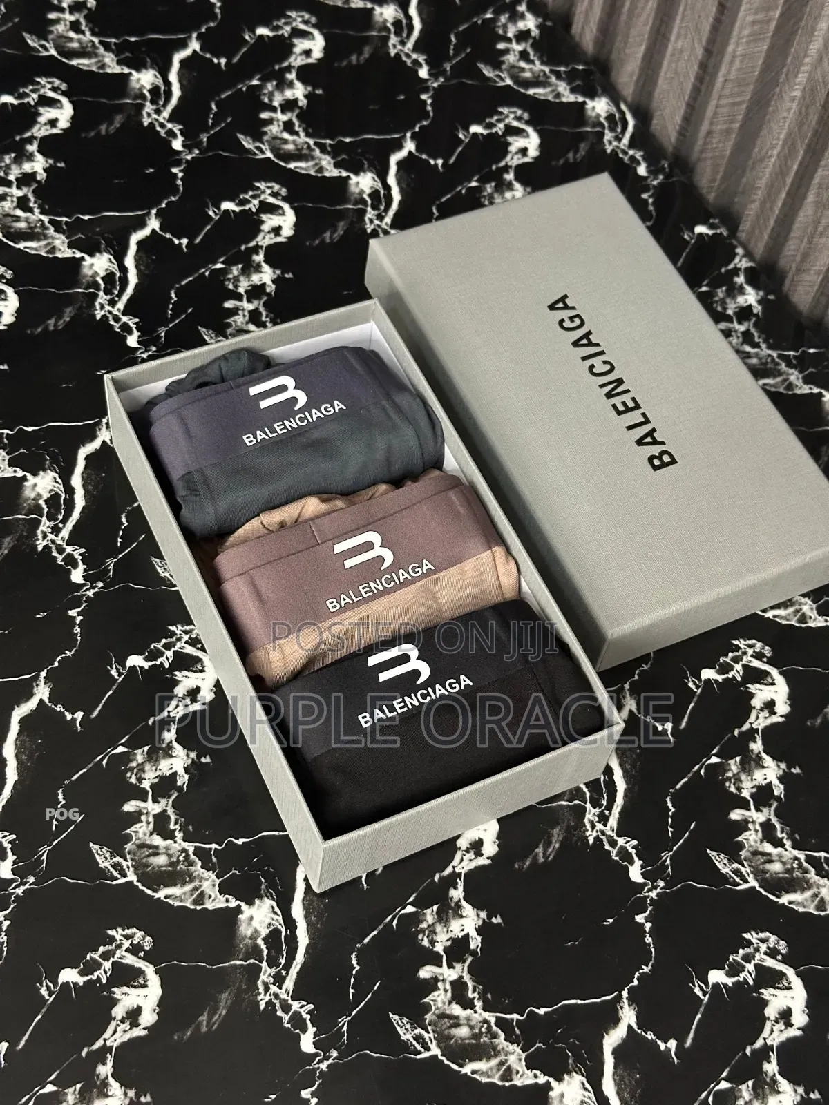Three Set of Balenciaga Boxer Briefs in Various Colors.
