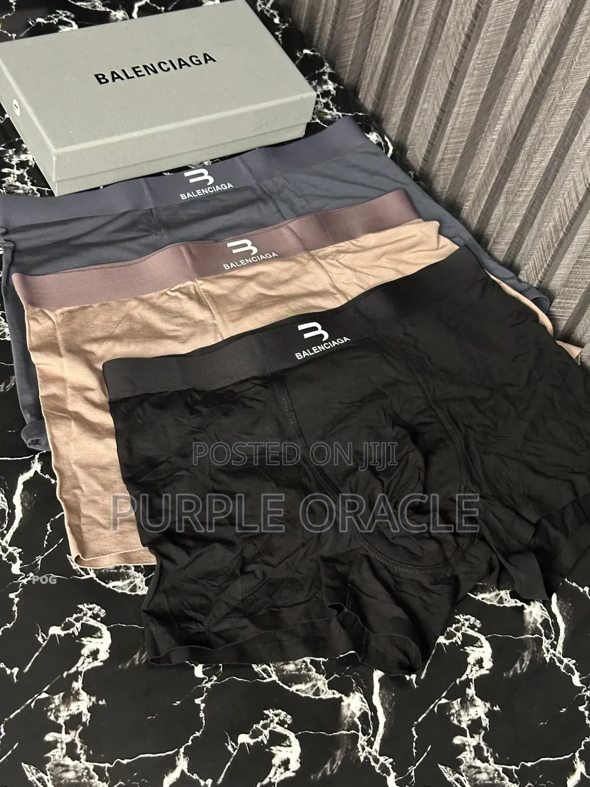 Three Set of Balenciaga Boxer Briefs in Various Colors.