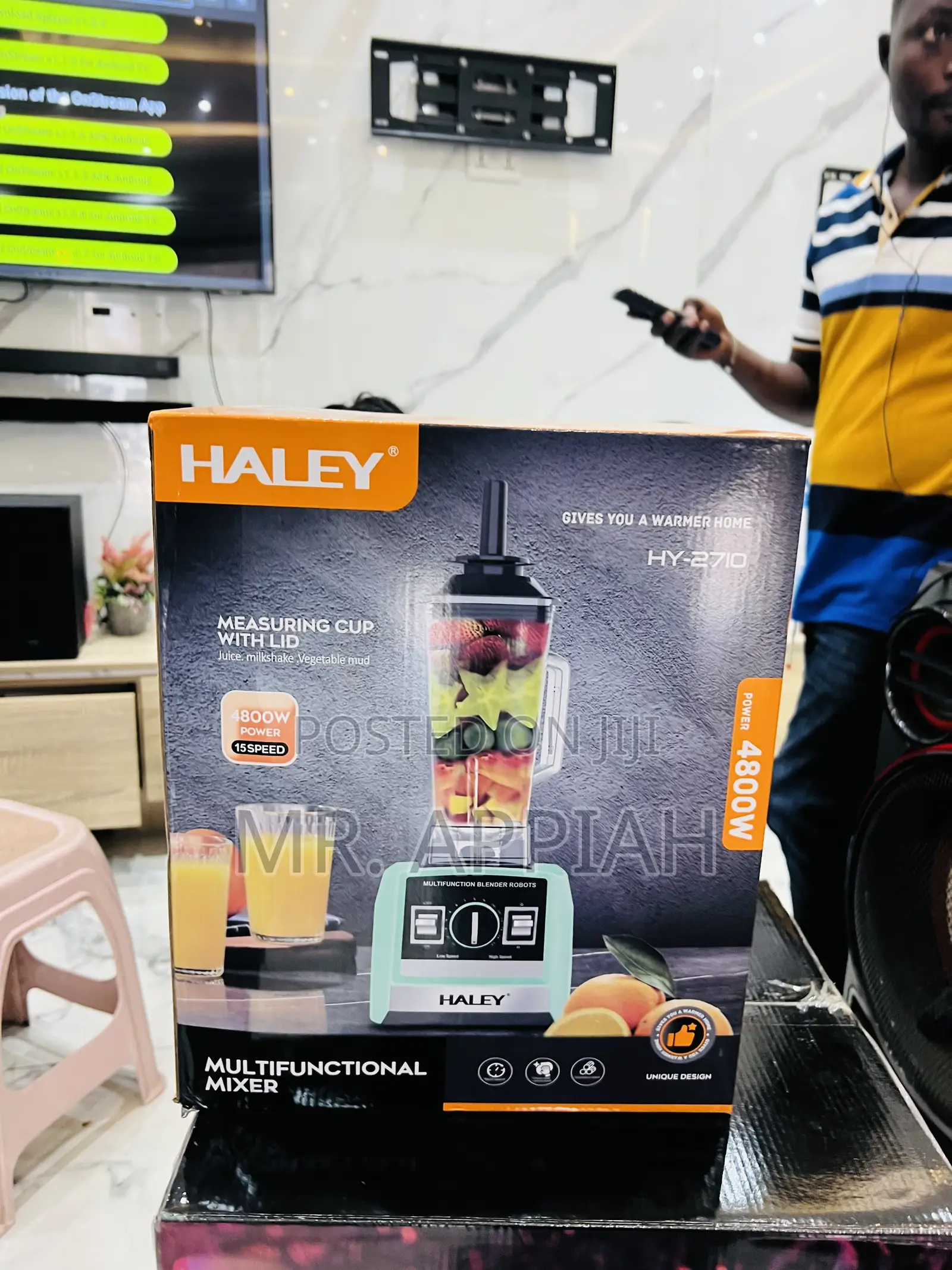 Energy Saving Haley-Hy-2710 4800watt Electric Blender 
