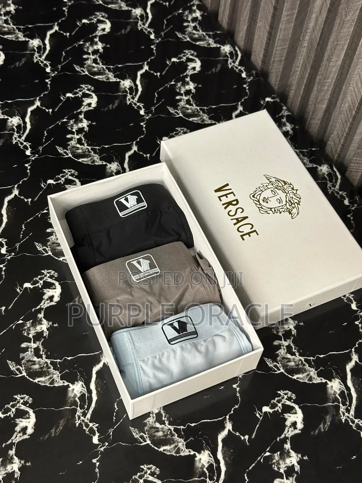 Three-pack Of Versace Logo Band Boxer