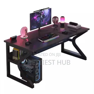 Gaming Office Studio Desk With Beneath Bookshelf