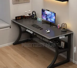 Gaming Office Studio Desk With Beneath Bookshelf