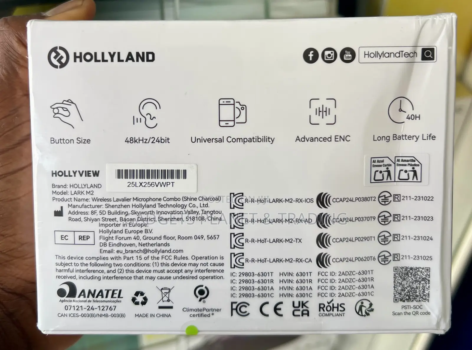 Hollyland Lark M2 Wireless Lavalier Dual Microphone for iPhone Usb-C
