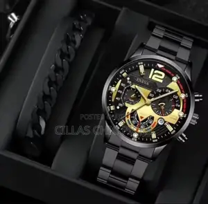 Men's Quartz Watchessteel Band (Black Available)