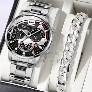 Men's Quartz Watchessteel Band (Black Available)