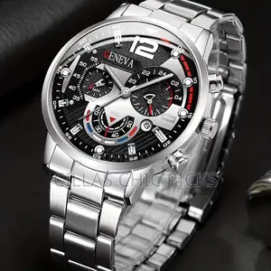 Men's Quartz Watchessteel Band (Black Available)