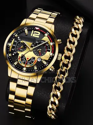 Men's Quartz Watchessteel Band (Black Available)
