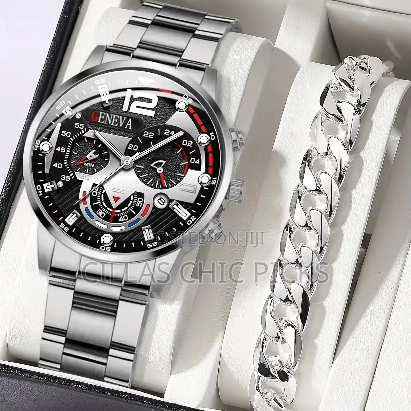 Men's Quartz Watchessteel Band (Black Available)