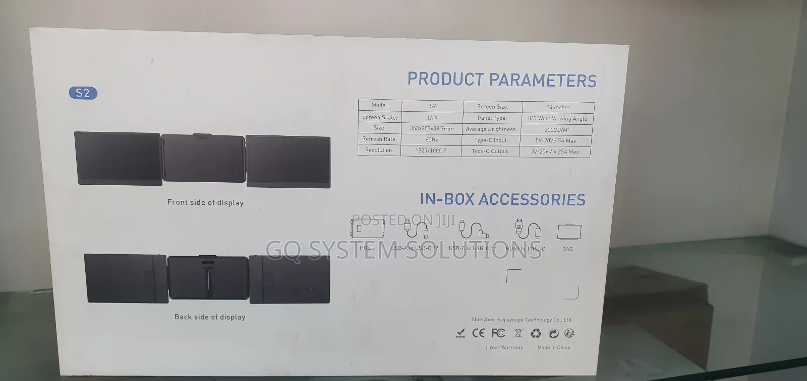 Triple Screen Extender 14inchs Monitor