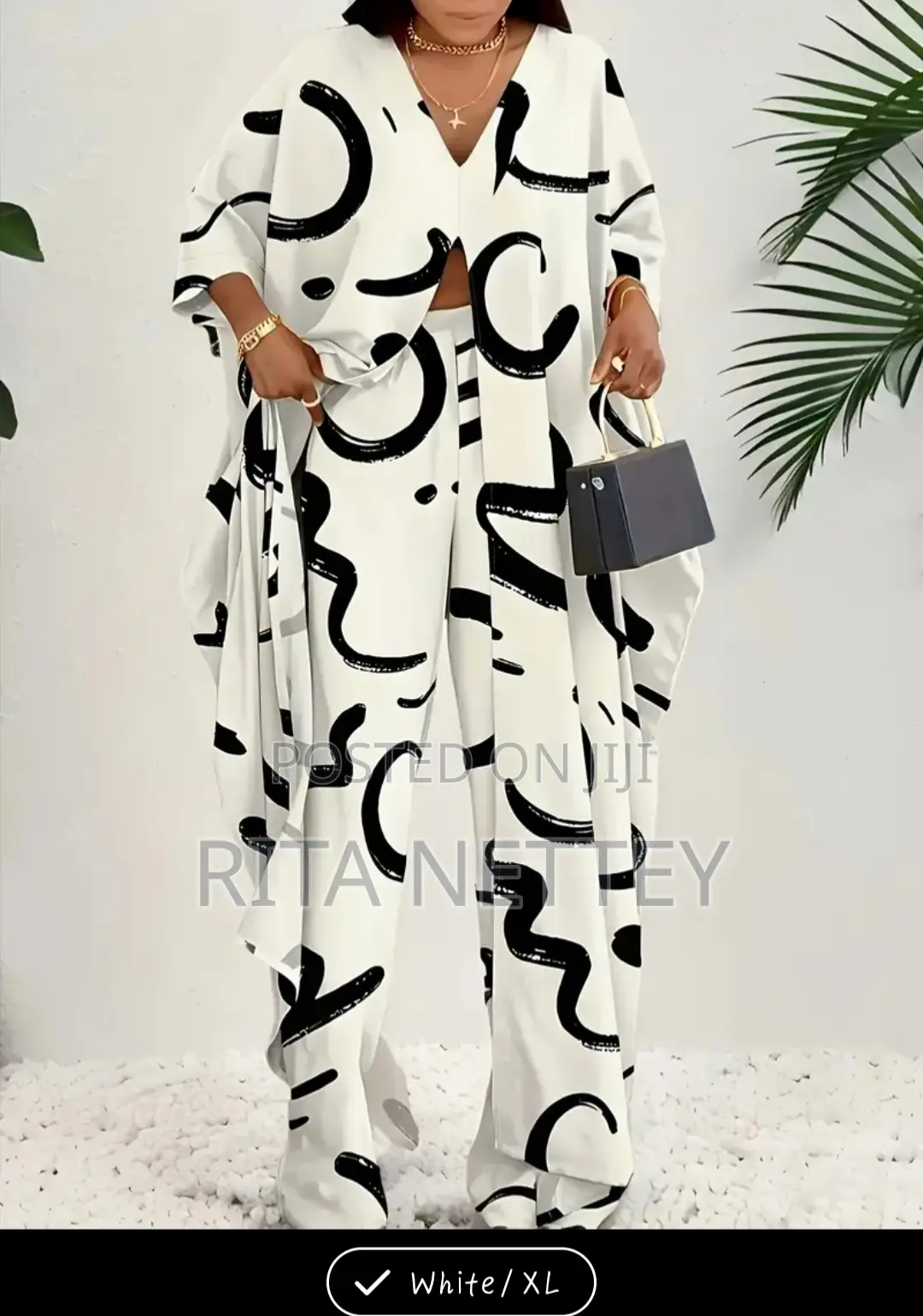 Directional 2pcs Set With Abstract Print