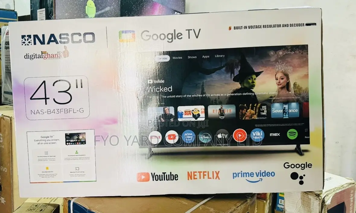 Quality Original Nasco 43”” Full Digital Satellite Smart Android Tv