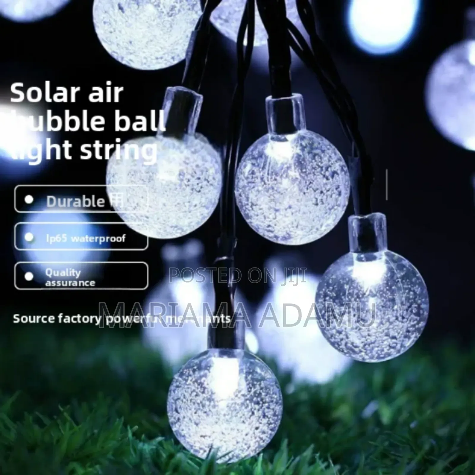 Solar Bubble Ball String Lights