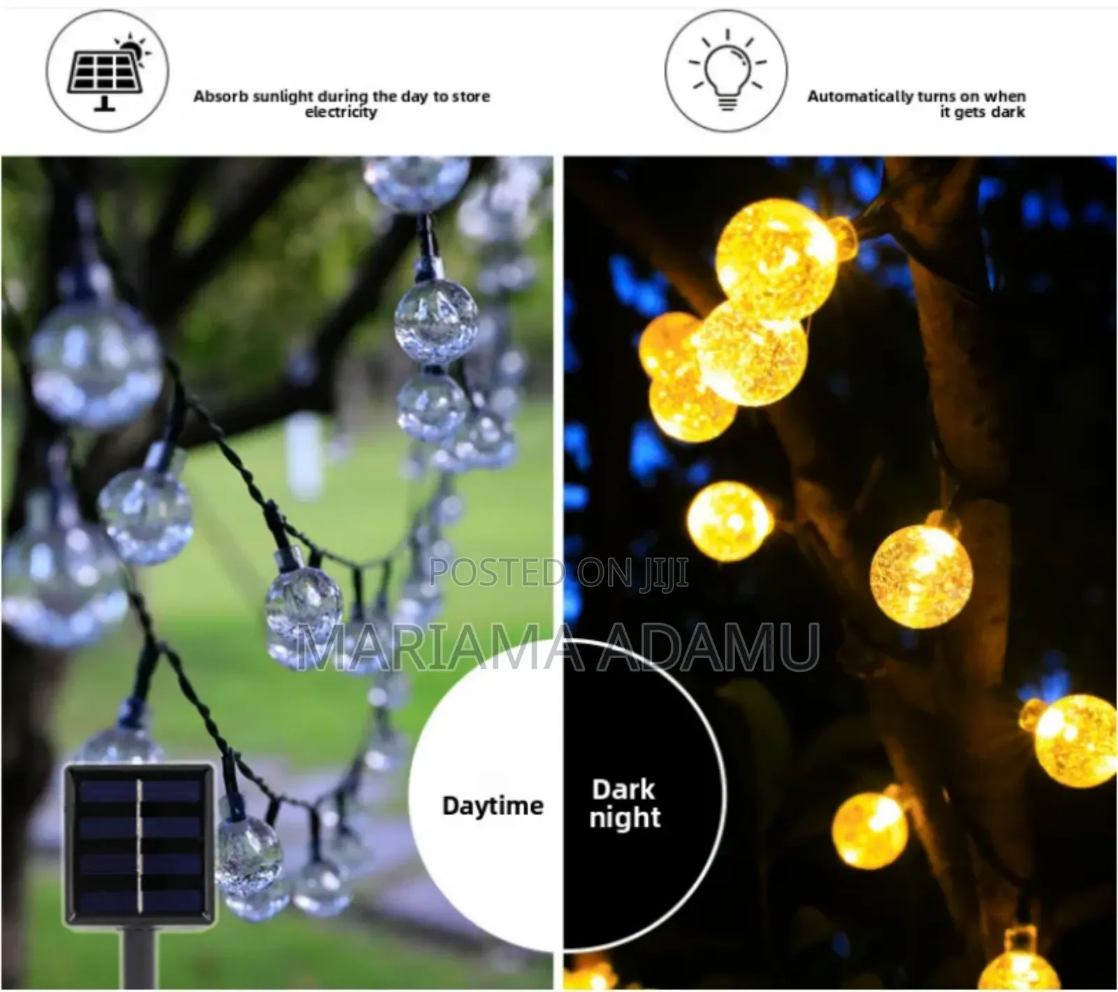Solar Bubble Ball String Lights