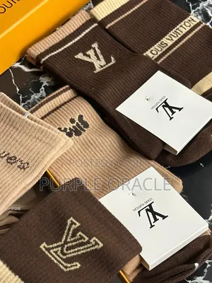 Louis Vuitton Crew Socks in a Cotton Blend .