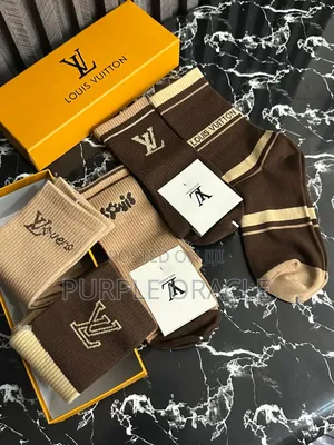 Louis Vuitton Crew Socks in a Cotton Blend .