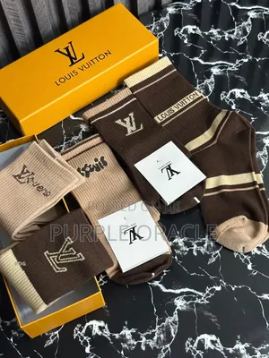 Louis Vuitton Crew Socks in a Cotton Blend .